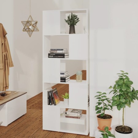 Librería separador madera contrachapada blanco 60x24x155 cm de , Librerías y estanterías - Ref: Foro24-809089, Precio: 76,13 ...