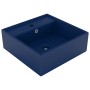 Lavabo cuadrado rebosadero cerámica azul oscuro mate 41x41cm de , Lavabos - Ref: Foro24-146946, Precio: 93,44 €, Descuento: -5%%