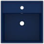 Lavabo cuadrado rebosadero cerámica azul oscuro mate 41x41cm de , Lavabos - Ref: Foro24-146946, Precio: 93,44 €, Descuento: -5%%