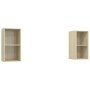 Muebles de salón de pared 2 pzas madera ingeniería roble Sonoma de , Muebles TV - Ref: Foro24-3079847, Precio: 69,24 €, Descu...