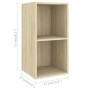 Muebles de salón de pared 2 pzas madera ingeniería roble Sonoma de , Muebles TV - Ref: Foro24-3079847, Precio: 69,24 €, Descu...