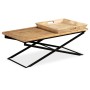 Mesa de centro de madera maciza de mango 110x55x42 cm de , Mesas de centro - Ref: Foro24-244898, Precio: 235,26 €, Descuento: %