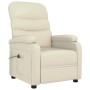 Sillón reclinable eléctrico de cuero sintético crema de , Sillones - Ref: Foro24-3073671, Precio: 238,42 €, Descuento: -5%%