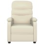 Sillón reclinable eléctrico de cuero sintético crema de , Sillones - Ref: Foro24-3073671, Precio: 238,42 €, Descuento: -5%%