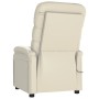 Sillón reclinable eléctrico de cuero sintético crema de , Sillones - Ref: Foro24-3073671, Precio: 238,42 €, Descuento: -5%%