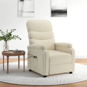 Sillón de masaje eléctrico cuero sintético crema de , Sillones de masaje eléctricos - Ref: Foro24-3073678, Precio: 240,57 €, ...