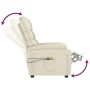 Sillón de masaje eléctrico cuero sintético crema de , Sillones de masaje eléctricos - Ref: Foro24-3073678, Precio: 240,57 €, ...