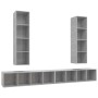 Muebles de salón de pared 4 pzs madera ingeniería gris hormigón de , Muebles TV - Ref: Foro24-3079893, Precio: 238,50 €, Desc...