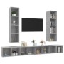 Muebles de salón de pared 4 pzs madera ingeniería gris hormigón de , Muebles TV - Ref: Foro24-3079893, Precio: 238,50 €, Desc...