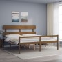 Cama personas mayores cabecero madera marrón miel 200x200 cm de vidaXL, Camas y somieres - Ref: Foro24-3195374, Precio: 181,9...