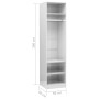Armario de madera contrachapada blanco brillante 50x50x200 cm de , Armarios roperos - Ref: Foro24-800240, Precio: 122,08 €, D...