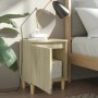 Mesita de noche con patas madera pino roble Sonoma 40x30x50 cm | Foro24.es | Tu tienda online para hogar, jardín y más Foro24.es