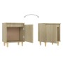 Mesita de noche con patas madera pino roble Sonoma 40x30x50 cm | Foro24.es | Tu tienda online para hogar, jardín y más Foro24.es