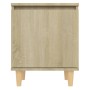 Mesita de noche con patas madera pino roble Sonoma 40x30x50 cm | Foro24.es | Tu tienda online para hogar, jardín y más Foro24.es