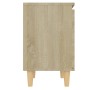 Mesita de noche con patas madera pino roble Sonoma 40x30x50 cm | Foro24.es | Tu tienda online para hogar, jardín y más Foro24.es
