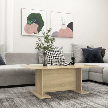 Mesa de centro madera contrachapada roble Sonoma 103,5x60x40 cm de , Mesas de centro - Ref: Foro24-806843, Precio: 40,03 €, D...