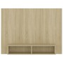Mueble TV pared madera contrachapada roble Sonoma 120x23,5x90cm de , Muebles TV - Ref: Foro24-808272, Precio: 60,90 €, Descue...