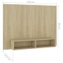Mueble TV pared madera contrachapada roble Sonoma 120x23,5x90cm de , Muebles TV - Ref: Foro24-808272, Precio: 60,90 €, Descue...