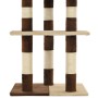 Rascador para gatos con postes de sisal 127 cm beige y marrón | Foro24.es | Tu tienda online para hogar, jardín y más Foro24.es