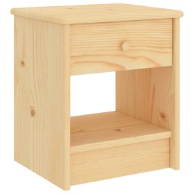 Mesita de noche madera maciza de pino madera clara 35x30x40 cm de , Mesitas de noche - Ref: Foro24-322221, Precio: 51,86 €, D...