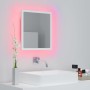 Espejo de baño LED acrílico blanco 40x8,5x37 cm de , Tocadores de baño - Ref: Foro24-804908, Precio: 43,52 €, Descuento: %