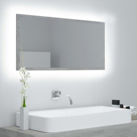 Comprar Espejo de baño LED acrílico gris hormigón