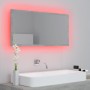 Espejo de baño LED acrílico gris hormigón 90x8,5x37 cm | Foro24.es | Tu tienda online para hogar, jardín y más Foro24.es