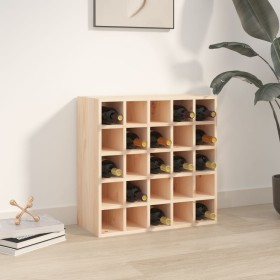 Botellero de madera maciza de pino 56x25x56 cm de , Armarios para vino y licores - Ref: Foro24-821537, Precio: 64,06 €, Descu...