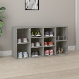 Banco zapatero madera contrachapada gris Sonoma 103x30x54,5 cm de , Zapateros y organizadores de calzado - Ref: Foro24-826370...