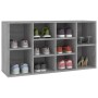 Banco zapatero madera contrachapada gris Sonoma 103x30x54,5 cm de , Zapateros y organizadores de calzado - Ref: Foro24-826370...