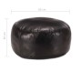 Puf negro 60x30 cm cuero auténtico de cabra | Foro24.es | Tu tienda online para hogar, jardín y más Foro24.es