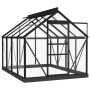 Invernadero de vidrio gris antracita aluminio 155x200,5x191 cm de , Invernaderos - Ref: Foro24-3082334, Precio: 541,22 €, Des...