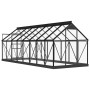 Invernadero de vidrio gris antracita aluminio 155x395,5x191cm de , Invernaderos - Ref: Foro24-3082336, Precio: 898,63 €, Desc...
