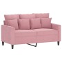 Juego de sofás con cojines 2 piezas terciopelo rosa de , Sofás - Ref: Foro24-3201703, Precio: 496,73 €, Descuento: %