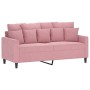 Juego de sofás con cojines 2 piezas terciopelo rosa de , Sofás - Ref: Foro24-3201703, Precio: 496,73 €, Descuento: %