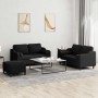 Juego de sofás con cojines 3 piezas tela negro de , Sofás - Ref: Foro24-3201830, Precio: 505,40 €, Descuento: %