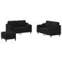 Juego de sofás con cojines 3 piezas tela negro de , Sofás - Ref: Foro24-3201830, Precio: 505,40 €, Descuento: %