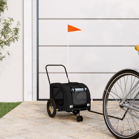 Remolque de bicicleta mascotas hierro tela Oxford negro de , Cochecitos para mascotas - Ref: Foro24-93891, Precio: 105,28 €, ...