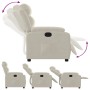 Sillón reclinable terciopelo blanco crema de , Sillones - Ref: Foro24-373509, Precio: 242,10 €, Descuento: -5%%