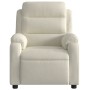 Sillón reclinable terciopelo blanco crema de , Sillones - Ref: Foro24-373509, Precio: 242,10 €, Descuento: -5%%
