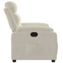 Sillón reclinable terciopelo blanco crema de , Sillones - Ref: Foro24-373509, Precio: 242,10 €, Descuento: -5%%
