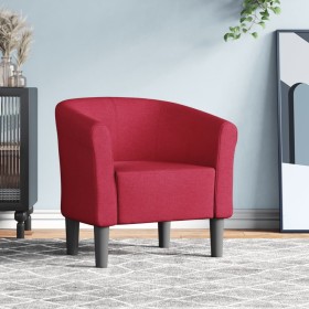 Sillón de tela rojo tinto de , Sillones - Ref: Foro24-356427, Precio: 187,78 €, Descuento: -5%%