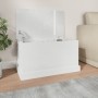 Baúl almacenaje madera contrachapada blanco brillo 70x40x38 cm de , Baúles de almacenamiento - Ref: Foro24-816506, Precio: 72...