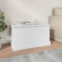Baúl almacenaje madera contrachapada blanco brillo 70x40x38 cm de , Baúles de almacenamiento - Ref: Foro24-816506, Precio: 72...