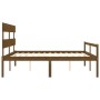 Cama personas mayores cabecero madera marrón miel 200x200 cm de vidaXL, Camas y somieres - Ref: Foro24-3195374, Precio: 181,9...