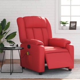 Sillón de masaje reclinable eléctrico de cuero artificial rojo de , Sillones - Ref: Foro24-3205262, Precio: 266,51 €, Descuen...