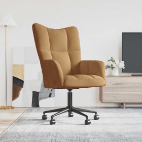 Sillón de relax de terciopelo marrón en Sillones | Comprar online en Foru.es