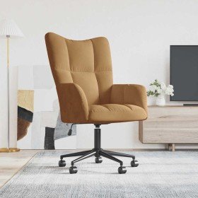 Sillón de relax de terciopelo marrón en Sillones | Comprar online en Foru.es
