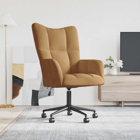 Sillón de relax de terciopelo marrón en Sillones | Comprar online en Foru.es