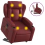 Sillón reclinable de masaje de pie cuero artificial rojo tinto de , Sillones - Ref: Foro24-3204555, Precio: 293,78 €, Descuen...